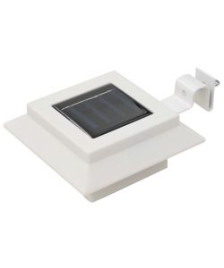 Lampade Solari da Esterni 6 pz a LED Quadrate 12 cm Bianco