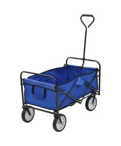  Carrello Pieghevole a Mano in Acciaio Blu