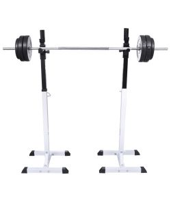 Stazione per Squat con Bilanciere e Set di Manubri da 30,5 kg