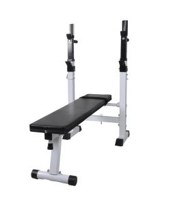 Panca Reclinabile con Rack Bilanciere e Set Manubri 60,5 kg