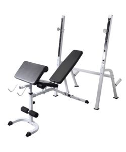 Panca Multifunzione con Rack Bilanciere e Set Manubri 120 kg