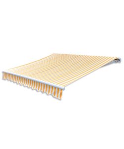 Tendone Parasole in Tela Arancione e Bianco 350x250 cm