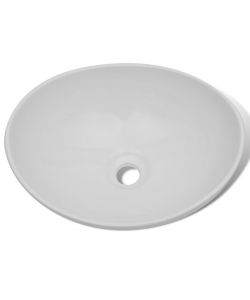 Lavello in Ceramica Bianco Ovale 40x33 cm