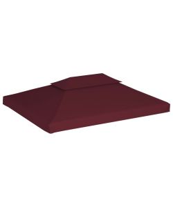 Copertura Superiore per Gazebo a 2 Strati 310g/mq 4x3m Bordeaux