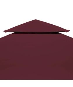 Copertura Superiore per Gazebo a 2 Strati 310g/mq 4x3m Bordeaux