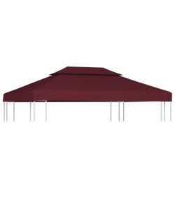 Copertura Superiore per Gazebo a 2 Strati 310g/mq 4x3m Bordeaux
