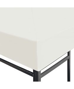 Copertura Superiore per Gazebo 310 g/mq 3x3 m Bianco Crema