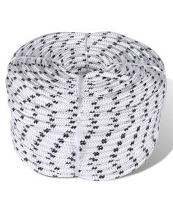 Corda Nautica Intrecciata in Poliestere 8 mm 250 m Bianco