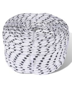 Corda Nautica Intrecciata in Poliestere 10 mm 250 m Bianco