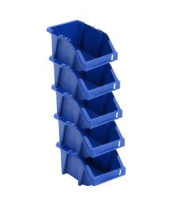  Contenitori Portaoggetti Impilabili 250 pz 103x165x76 mm Blu