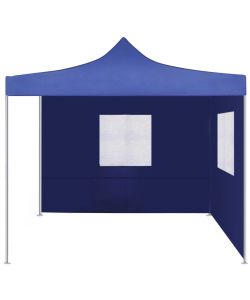 Tenda Pieghevole con 2 Pareti 3x3 m Blu