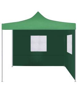 Tenda Pieghevole con 2 Pareti 3x3 m Verde