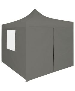 Tendone per Feste Pieghevole Pop-Up con 4 Pareti 3x3m Antracite