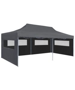 Tenda Pieghevole Pop-Up con Pareti Laterali 3x6 m Antracite