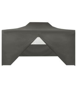 Tenda Pieghevole Pop-Up 4 Pareti Laterali 3x4,5 m Antracite