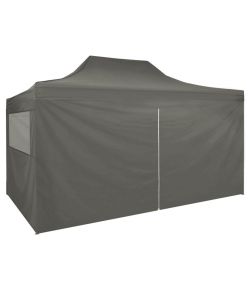 Tenda Pieghevole Pop-Up 4 Pareti Laterali 3x4,5 m Antracite