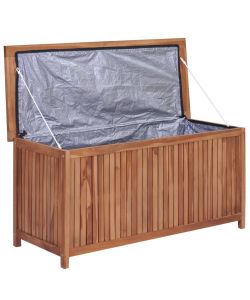 Baule da Giardino 120x50x58 cm in Legno Massello di Teak