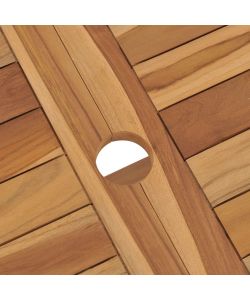 vidaXL Tavolo da Giardino in Teak - Marrone - 120x70 cm