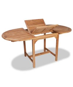 vidaXL Tavolo da Giardino Allungabile - Teak - 110-160x80 cm