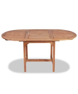 vidaXL Tavolo da Giardino Allungabile - Teak - 110-160x80 cm