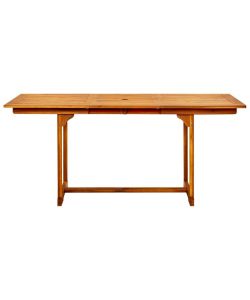 vidaXL Tavolo da Giardino Allungabile - Teak - 110-160x80 cm