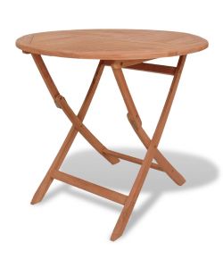 Tavolo da Giardino Pieghevole 85x76cm in Legno Massello di Teak