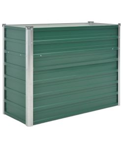 Letto Rialzato Giardino in Acciaio Zincato 100x40x77 cm Verde