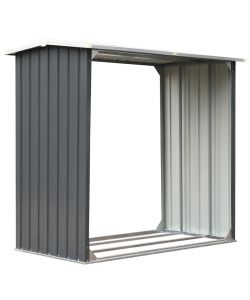 Capannone da Giardino in Acciaio Zincato 172x91x154cm Grigio
