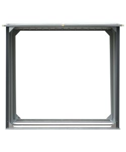 Capannone da Giardino in Acciaio Zincato 172x91x154cm Grigio