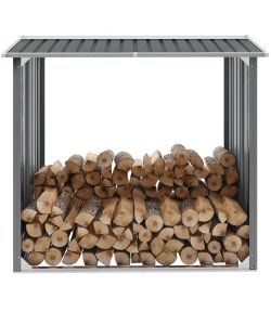 Capannone da Giardino in Acciaio Zincato 172x91x154cm Grigio