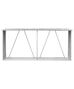 Capannone da Giardino in Acciaio Zincato 330x84x152cm Grigio