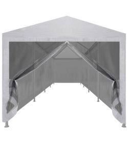 Tenda per Feste con 10 Pareti in Rete 12x3 m