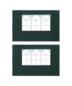 Parete per Tendostruttura in PE 2pz con Finestra Verde