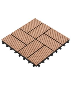 Piastrelle per Decking in WPC 11 pz 30x30cm 1mq Marrone