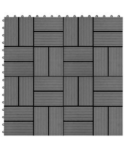 Piastrelle per Decking in WPC 11 pz 30x30cm 1 mq Grigio