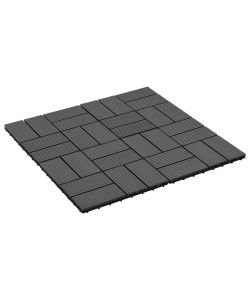 Piastrelle per Decking in WPC 11 pz 30x30cm 1 mq Nero 45031