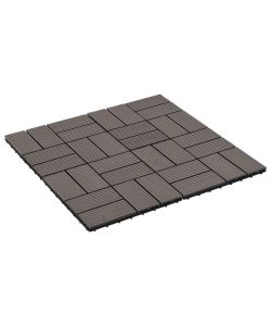 Piastrelle per Decking in WPC 11 pz 30x30cm 1mq Marrone Scuro 45033