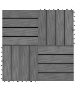 Piastrella Decking in WPC 11 pz 30x30 cm 1 sqm Grigio