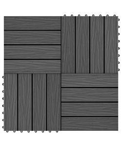 Piastrella Decking in WPC 11 pz 30x30 cm 1 sqm Nero