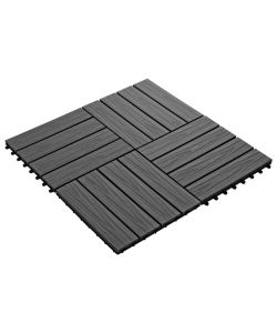 Piastrella Decking in WPC 11 pz 30x30 cm 1 sqm Nero