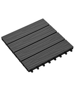 Piastrella Decking in WPC 11 pz 30x30 cm 1 sqm Nero