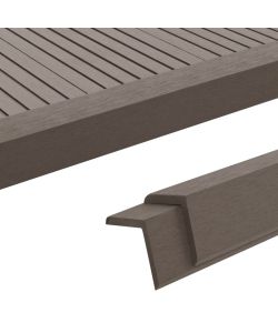 Profili Angolari per Decking in WPC 5 pz 170 cm Marrone