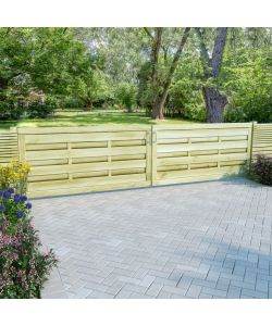 Cancelli da Giardino 2 pz in Legno Impregnato 150x75 cm Verde