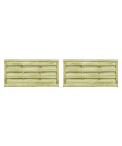 Cancelli da Giardino 2 pz in Legno Impregnato 150x75 cm Verde