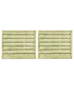 Cancelli da Giardino 2 pz in Legno Impregnato 150x125 cm Verde
