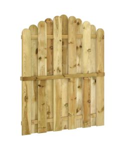 Cancello da Giardino in Legno di Pino Impregnato 100x125 cm
