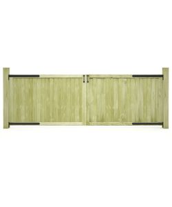 Cancelli da Giardino 2 pz in Pino Impregnato 300x100 cm 45339
