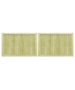 Cancelli da Giardino 2 pz in Pino Impregnato 300x100 cm 45339