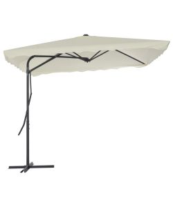 Ombrellone da Esterni con Palo in Acciaio 250x250 cm Sabbia