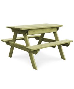 Tavolo da Picnic con Panche 90x90x58 cm in Pino Impregnato